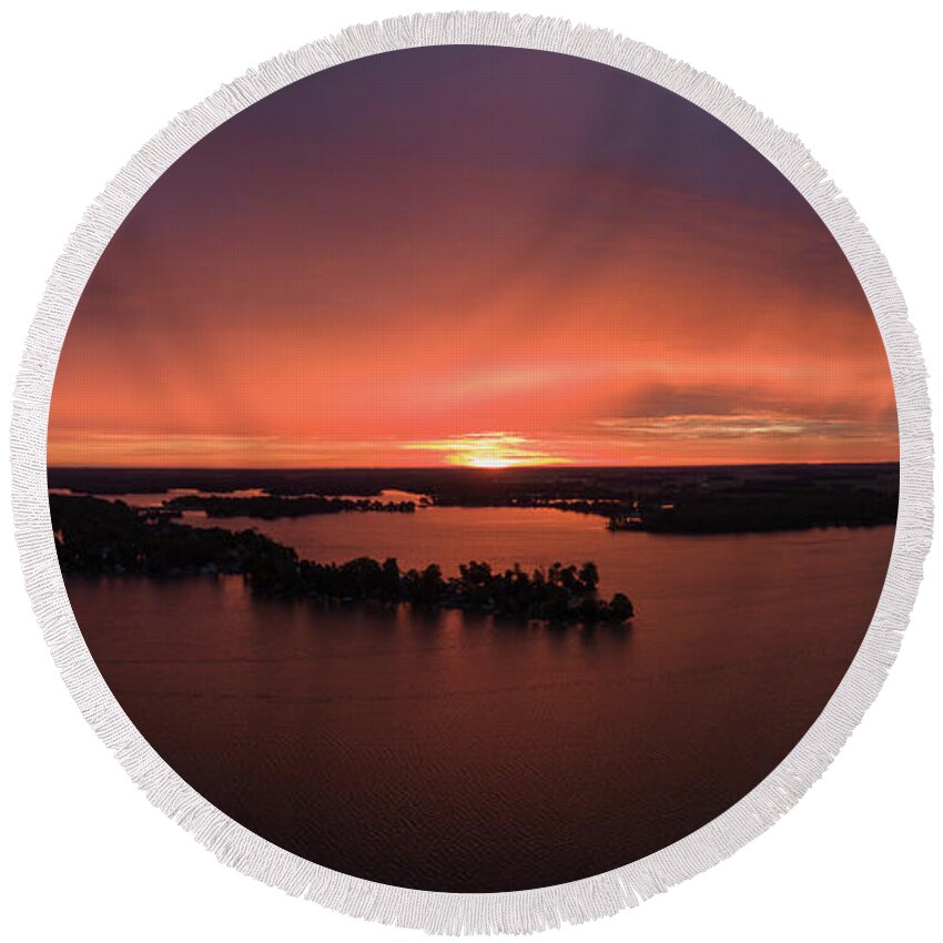  Round Beach Towel featuring the photograph Sunrise #1 by Brian Jones