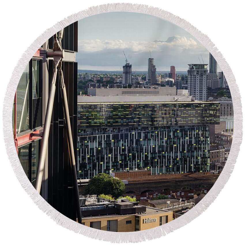 Glass Round Beach Towel featuring the photograph The London Skyline #1 by Perry Rodriguez