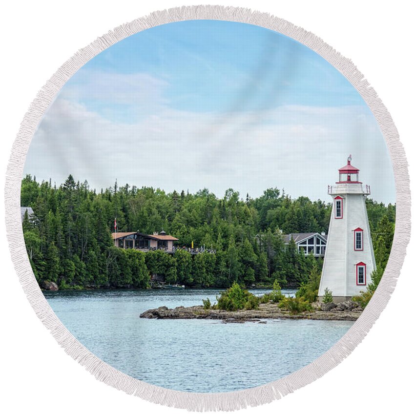 Tobermory Round Beach Towel featuring the photograph Tobermory - Canada #1 by Joana Kruse