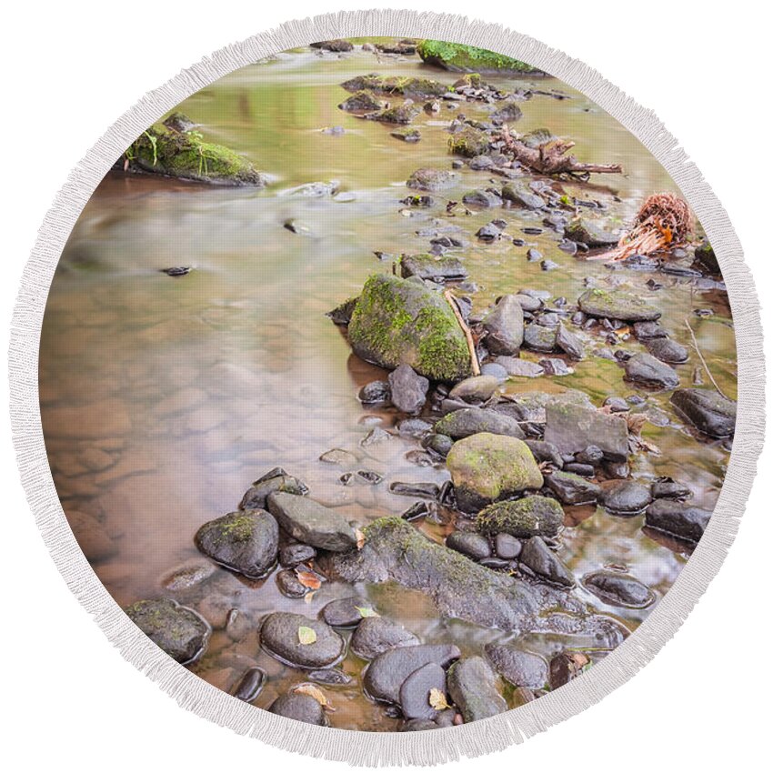 Airedale Round Beach Towel featuring the photograph Goit Stock Falls on Harden Beck, #10 by Mariusz Talarek
