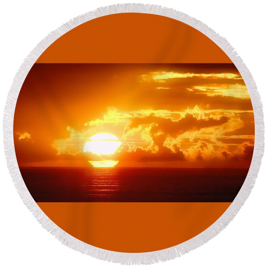 Sunset Round Beach Towel featuring the photograph Sunset #127 by Jackie Russo