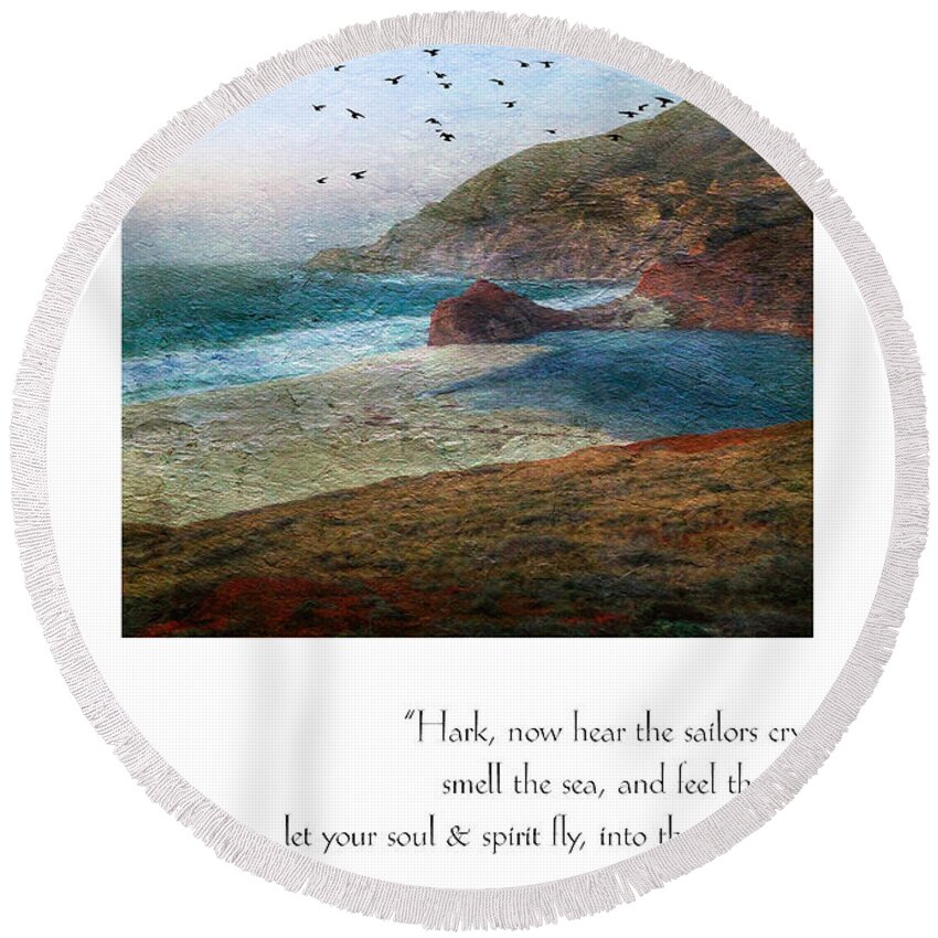 Birds Round Beach Towel featuring the photograph 136 Fxq by Charlene Mitchell