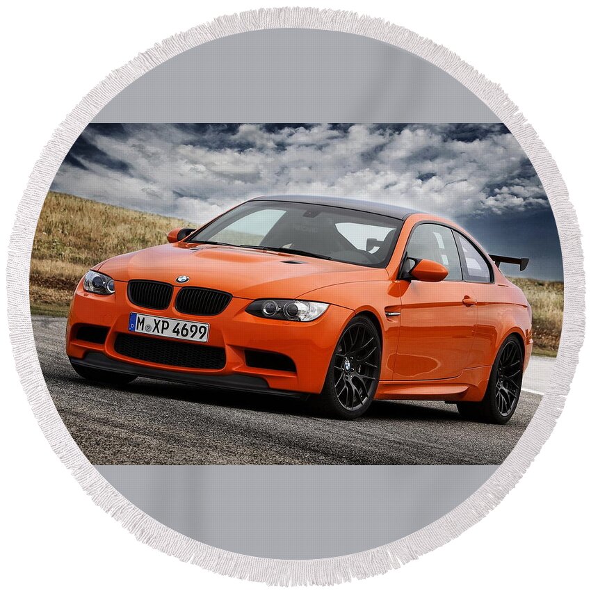 Bmw Round Beach Towel featuring the photograph Bmw #14 by Jackie Russo
