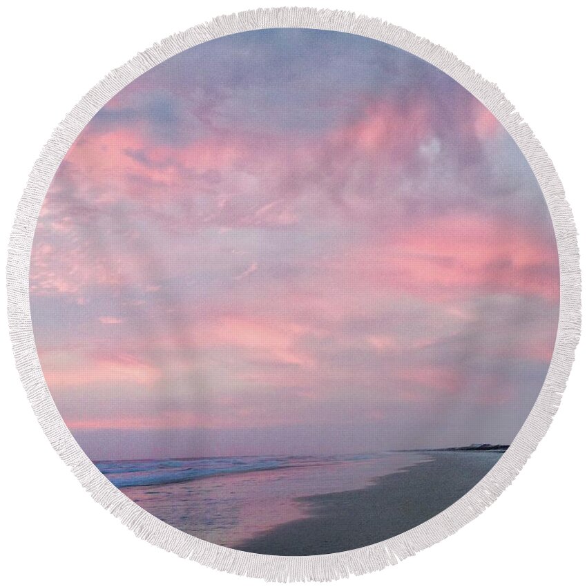 Pink Round Beach Towel featuring the photograph Pretty in Pink #2 by LeeAnn Kendall