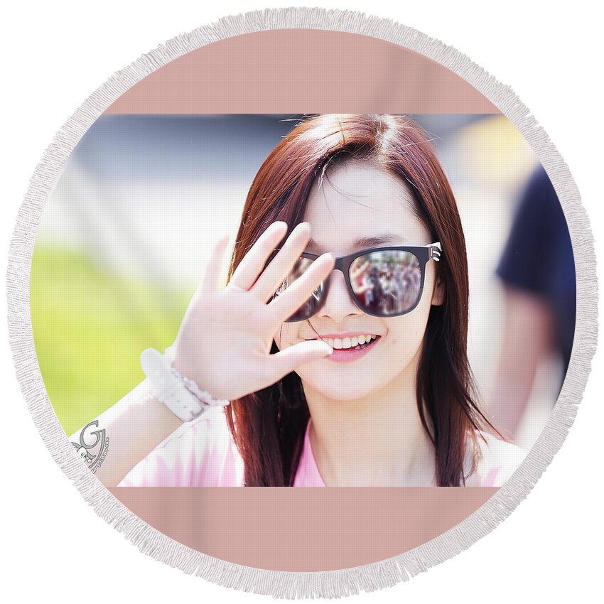 Dal Shabet Round Beach Towel featuring the digital art Dal Shabet #15 by Super Lovely