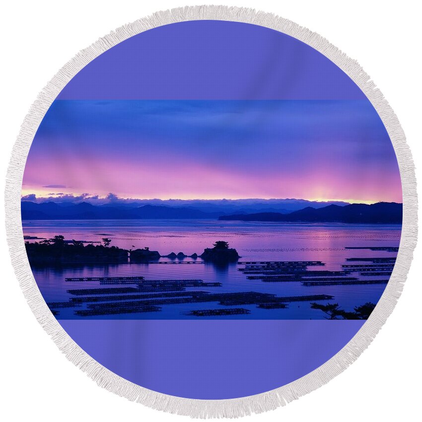 Scenic Round Beach Towel featuring the digital art Scenic #16 by Super Lovely