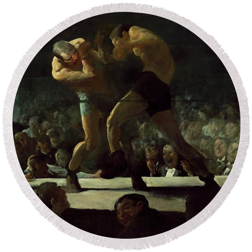 George Bellows Round Beach Towel featuring the painting Club Night #2 by George Bellows