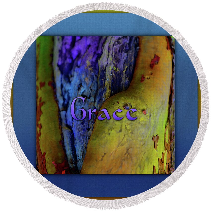 Grace Round Beach Towel featuring the digital art Grace #2 by Richard Laeton