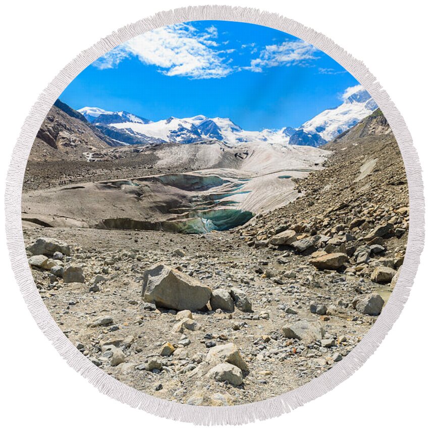 Bavarian Round Beach Towel featuring the photograph Swiss Mountains #24 by Raul Rodriguez