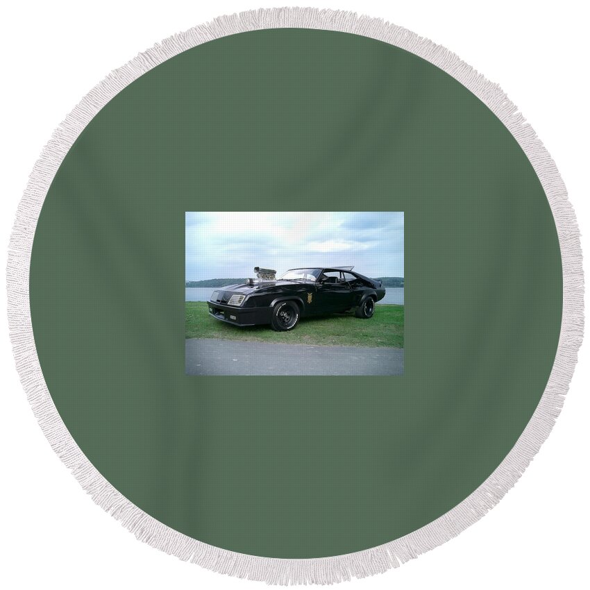 Car Round Beach Towel featuring the photograph Car #25 by Jackie Russo