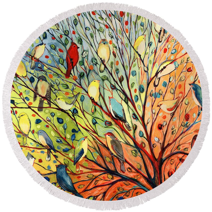 Bird Red Bird Round Beach Towels