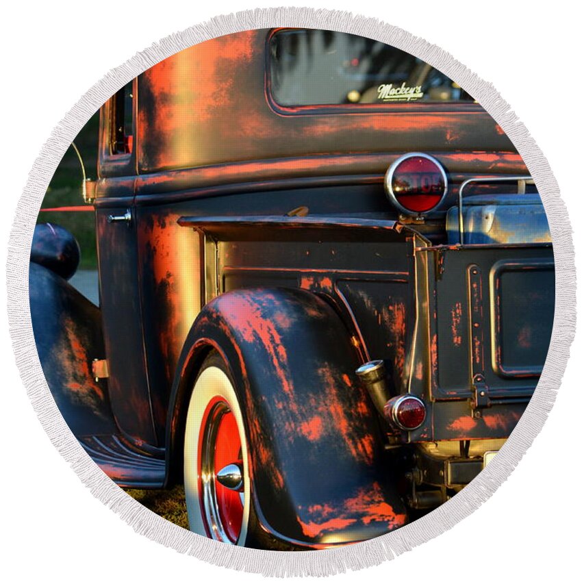  Round Beach Towel featuring the photograph Classic Ford Pickup by Dean Ferreira