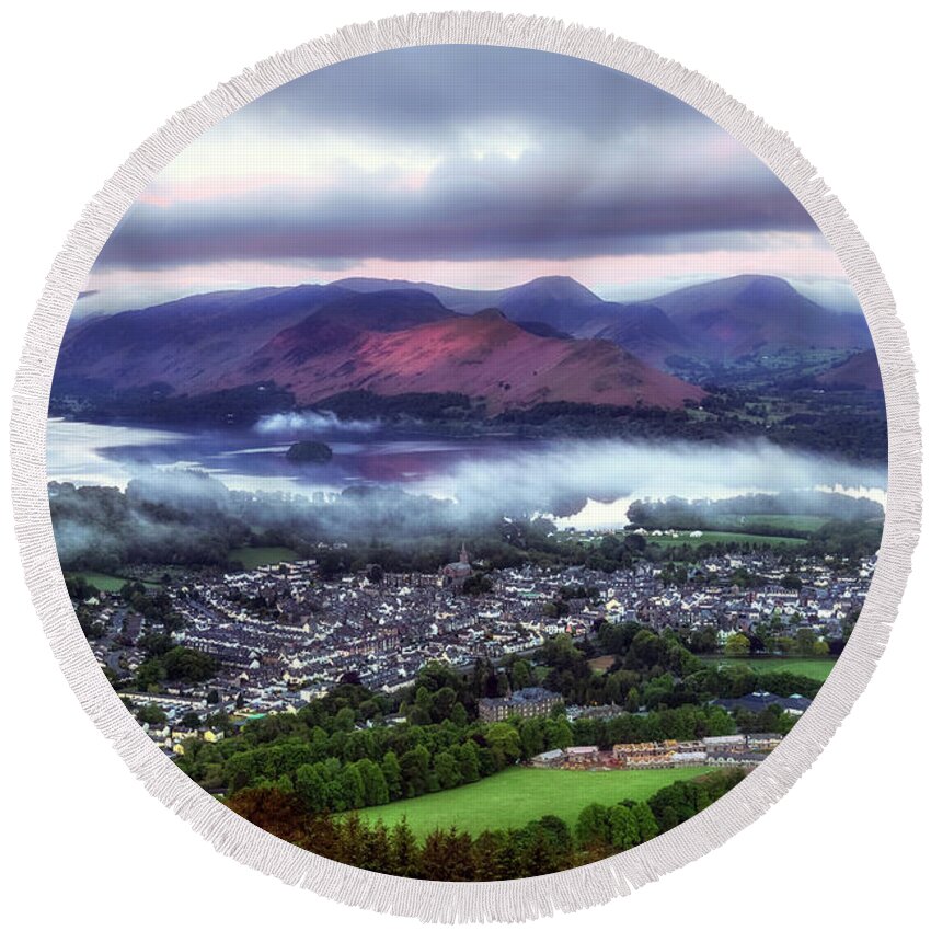 Keswick Round Beach Towel featuring the photograph Derwentwater - Lake District #4 by Joana Kruse