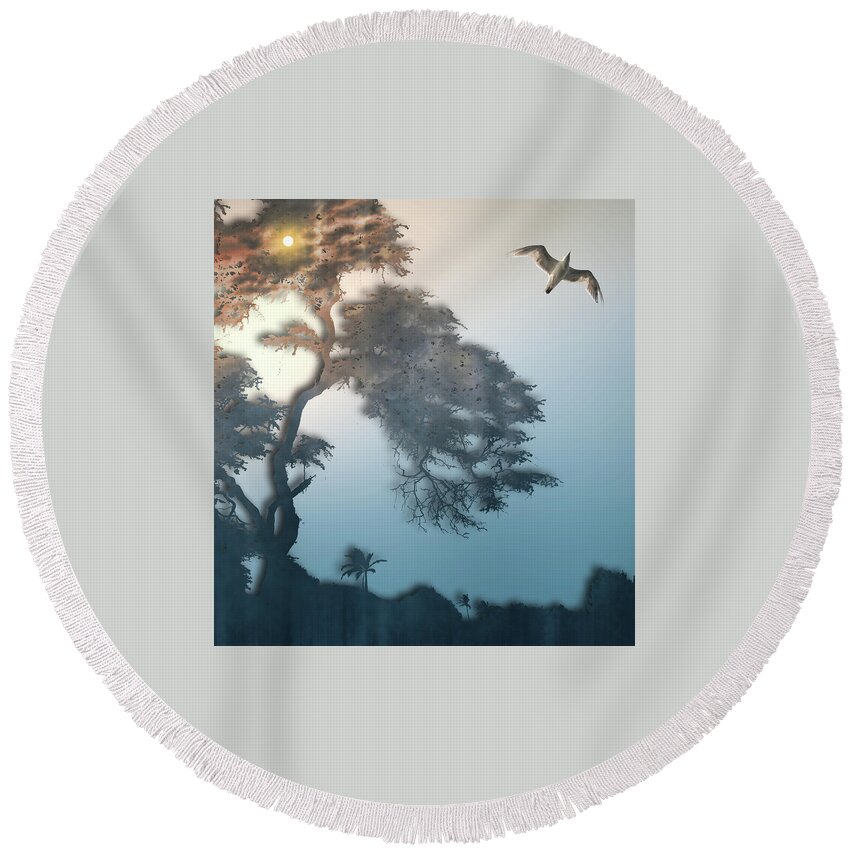 Trees Round Beach Towel featuring the photograph 4408 by Peter Holme III