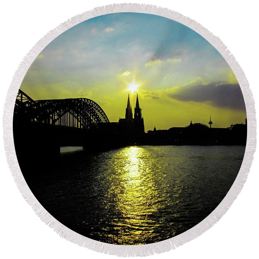 Cologne Round Beach Towel featuring the photograph Koln #5 by Cesar Vieira