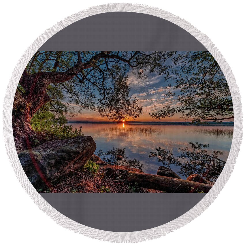 Sunset Round Beach Towel featuring the photograph Sunset #56 by Jackie Russo