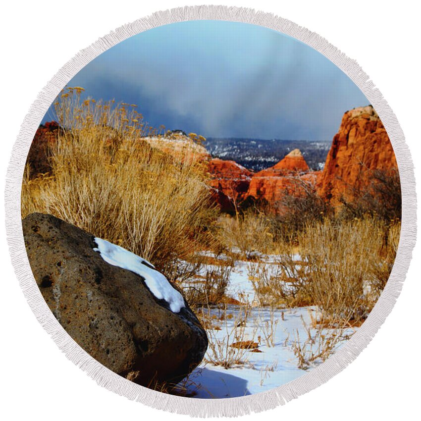  Round Beach Towel featuring the photograph Captiol Reef National Park #6 by Mark Smith