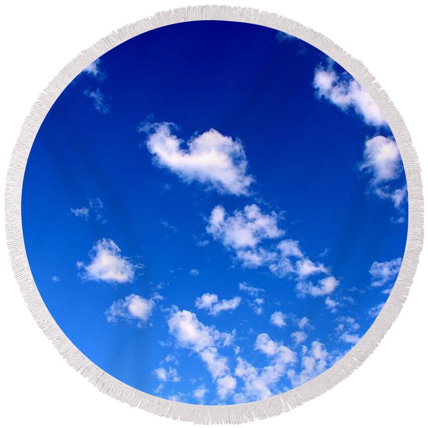 Sky Round Beach Towel featuring the photograph Sky #6 by Mariel Mcmeeking