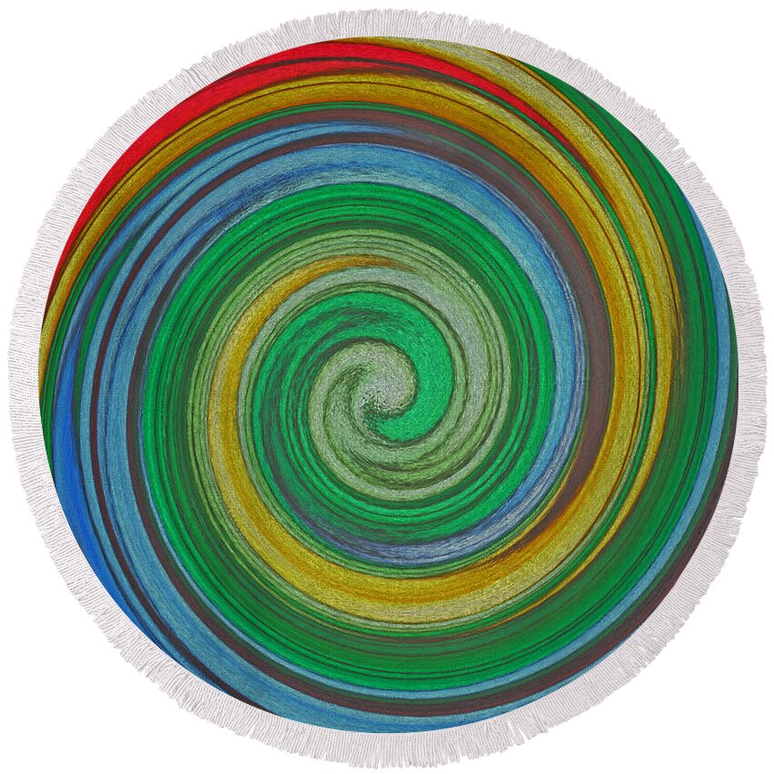  Round Beach Towel featuring the photograph 66- Down The Rabbit Hole by Joseph Keane
