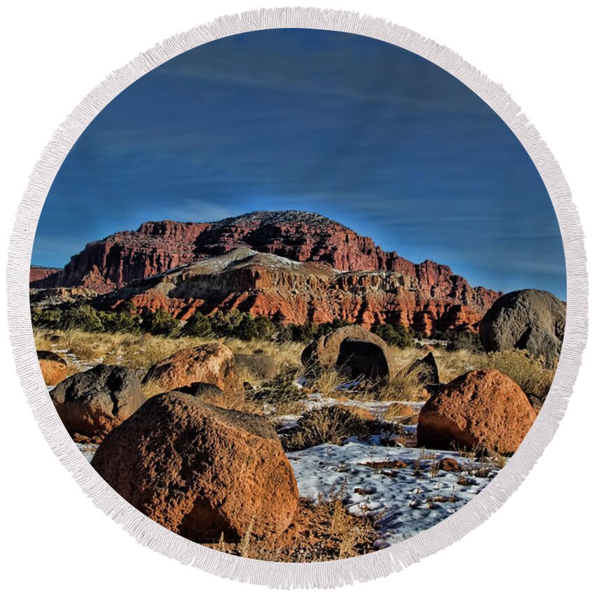 Capitol Reef National Park Round Beach Towel featuring the photograph Capitol Reef National Park #716 by Mark Smith