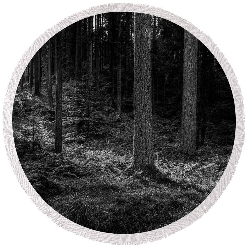 Forest Round Beach Towel featuring the photograph Forest #8 by Elmer Jensen