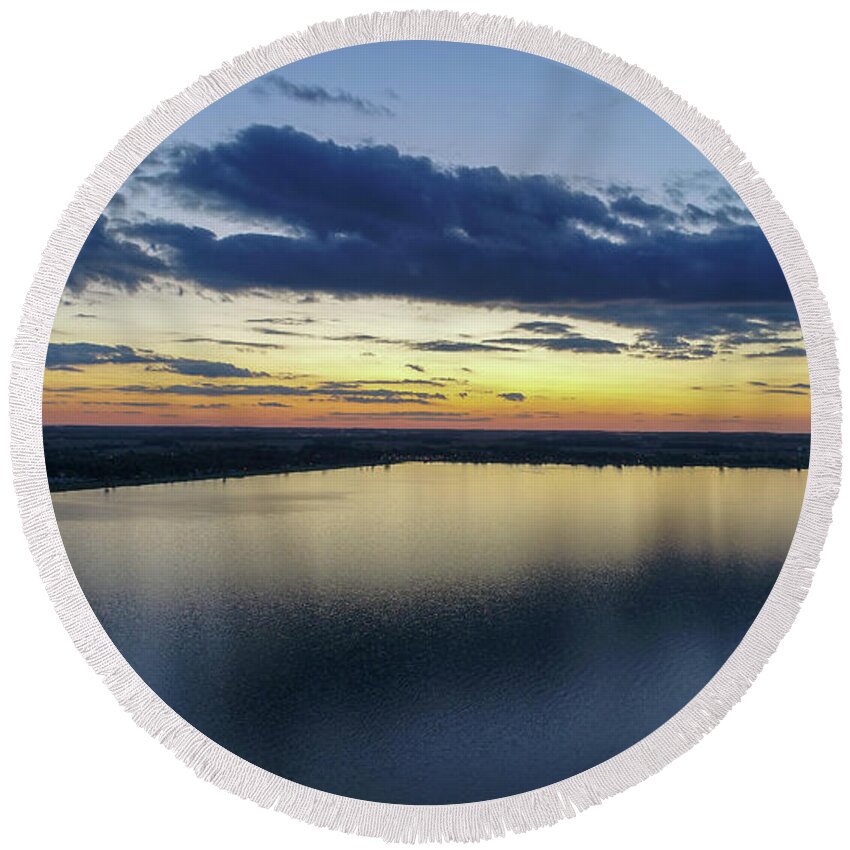  Round Beach Towel featuring the photograph Sunset #8 by Brian Jones