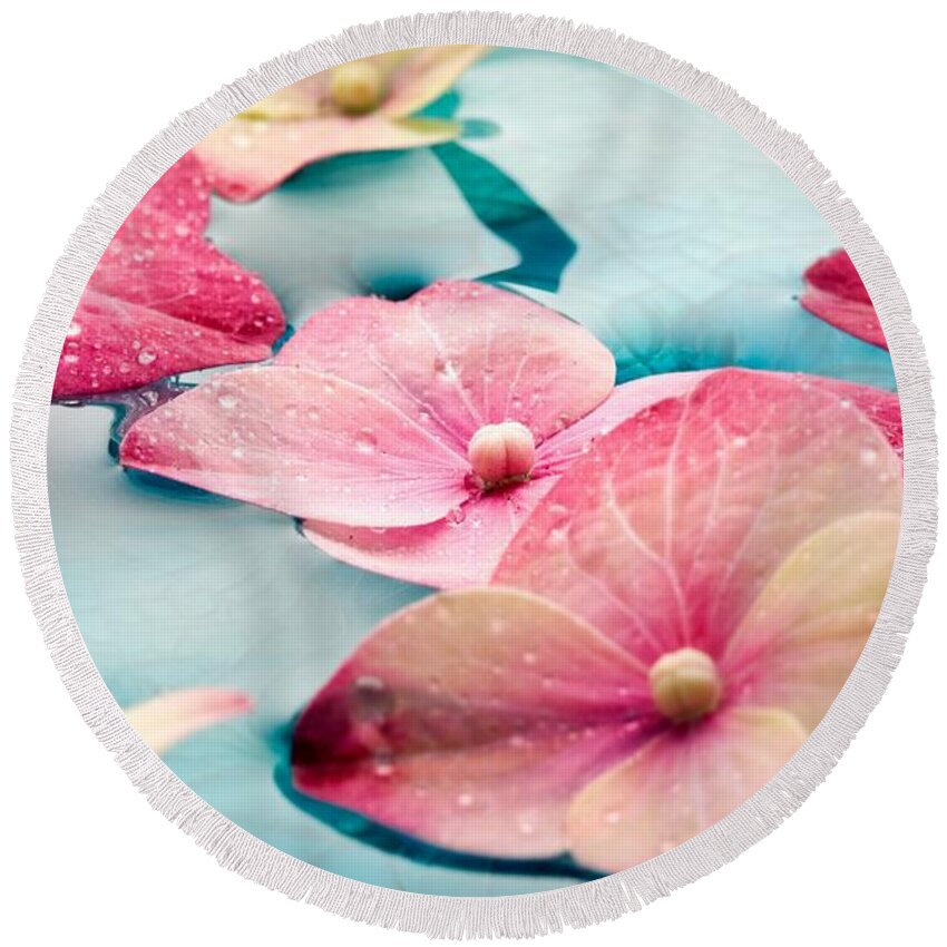 Flower Round Beach Towel featuring the digital art Flower #90 by Super Lovely