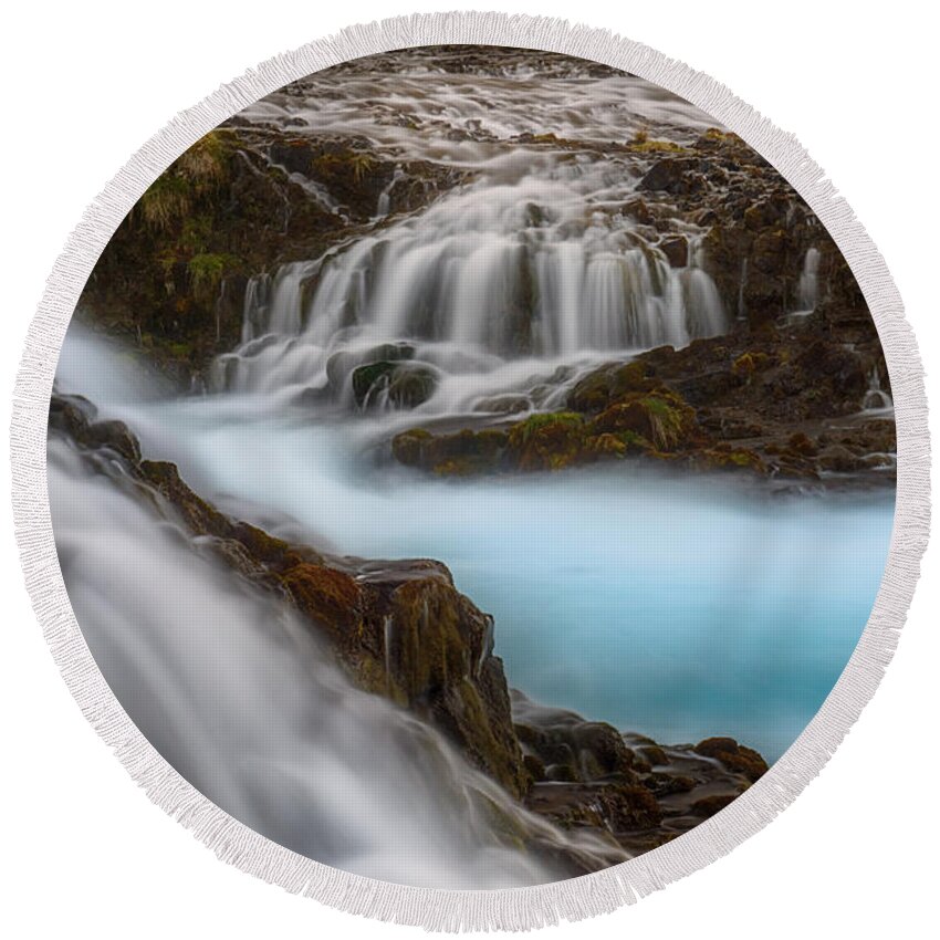 Iceland Round Beach Towel featuring the photograph A Closer Look by Amanda Jones