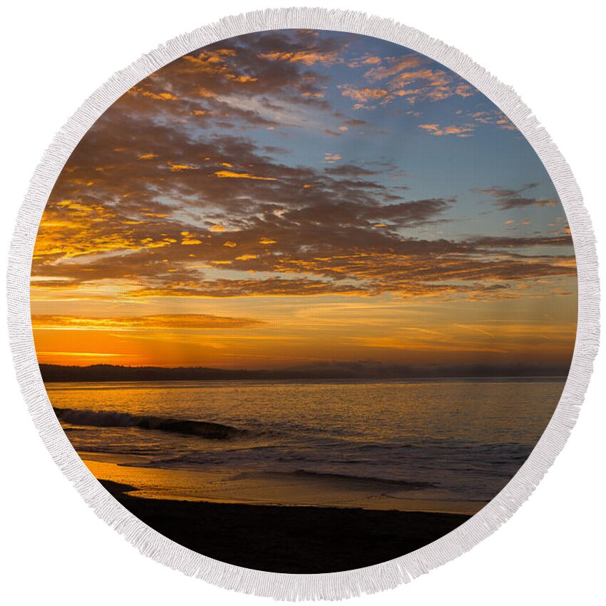 Landscape Round Beach Towel featuring the photograph A new day by Lora Lee Chapman