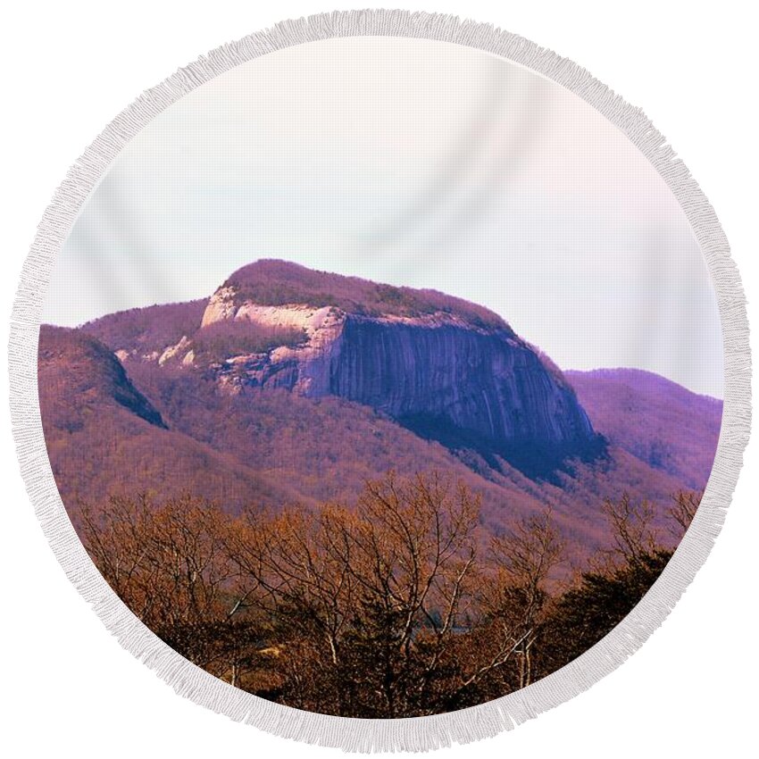 A View Of Table Rock Round Beach Towel featuring the photograph A View Of Table Rock by Lisa Wooten