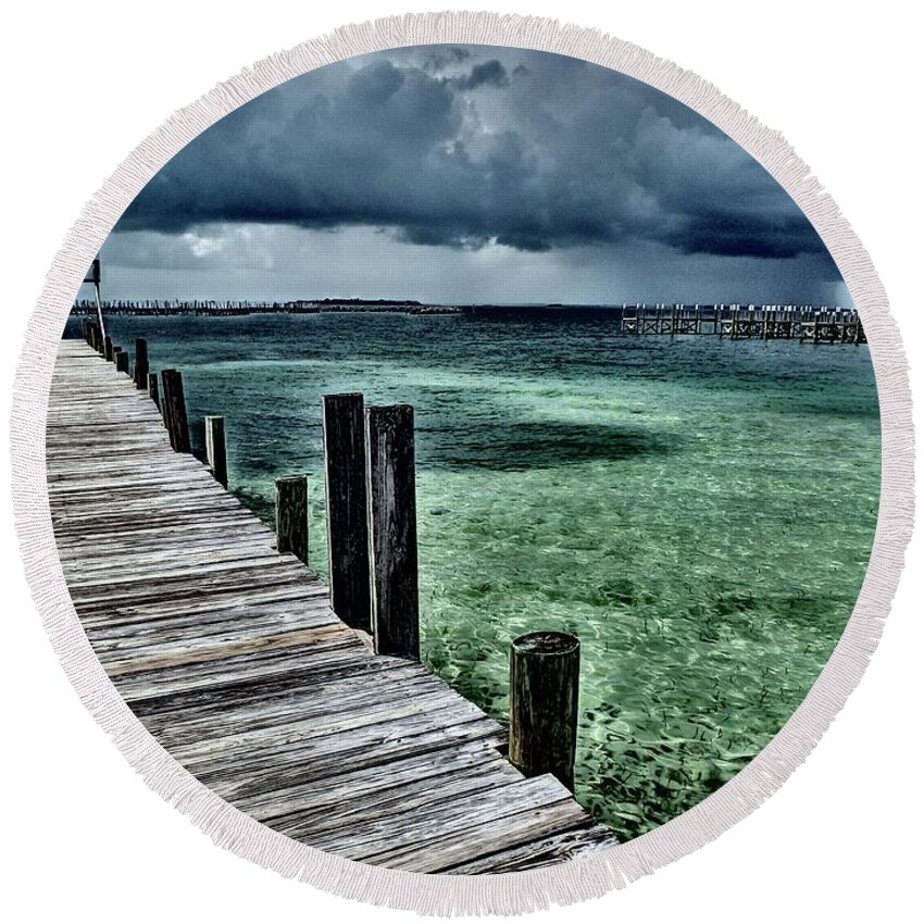 Caribbean Round Beach Towel featuring the photograph Abaco Islands, Bahamas by Cindy Ross