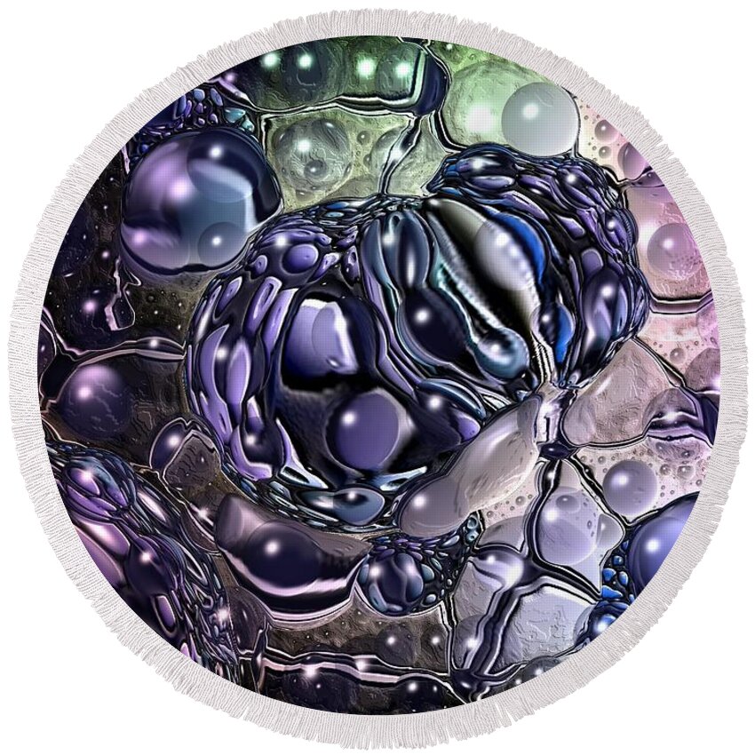  Round Beach Towel featuring the digital art Cancer Killing Microbe by Belinda Cox
