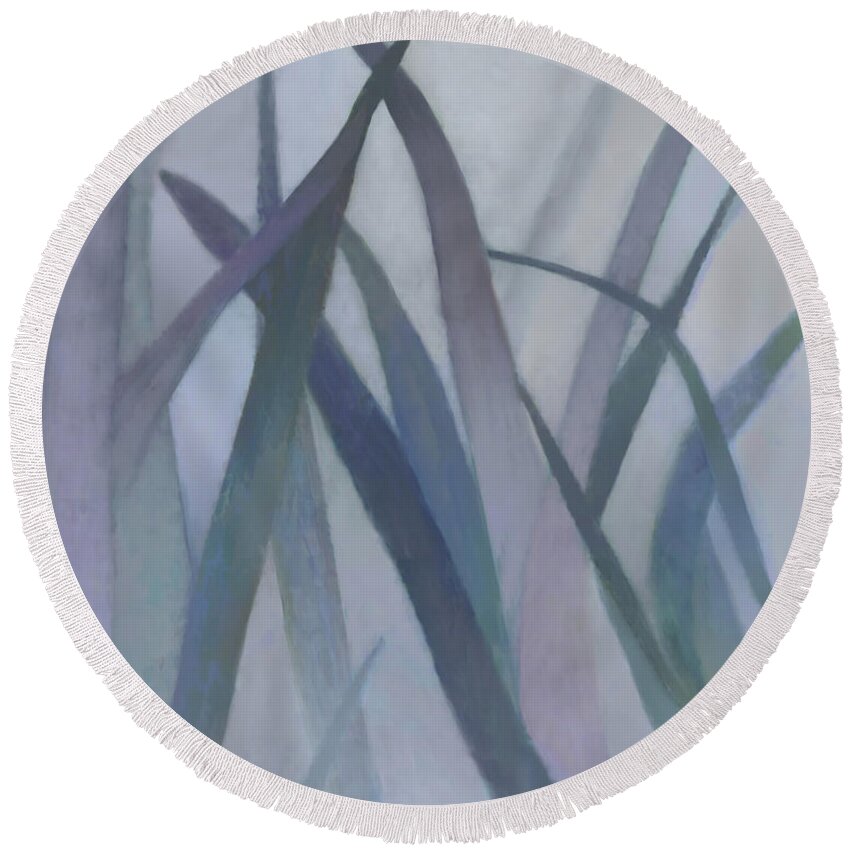 Grass Round Beach Towel featuring the photograph Abstractions from Nature - Grass by Mitch Spence