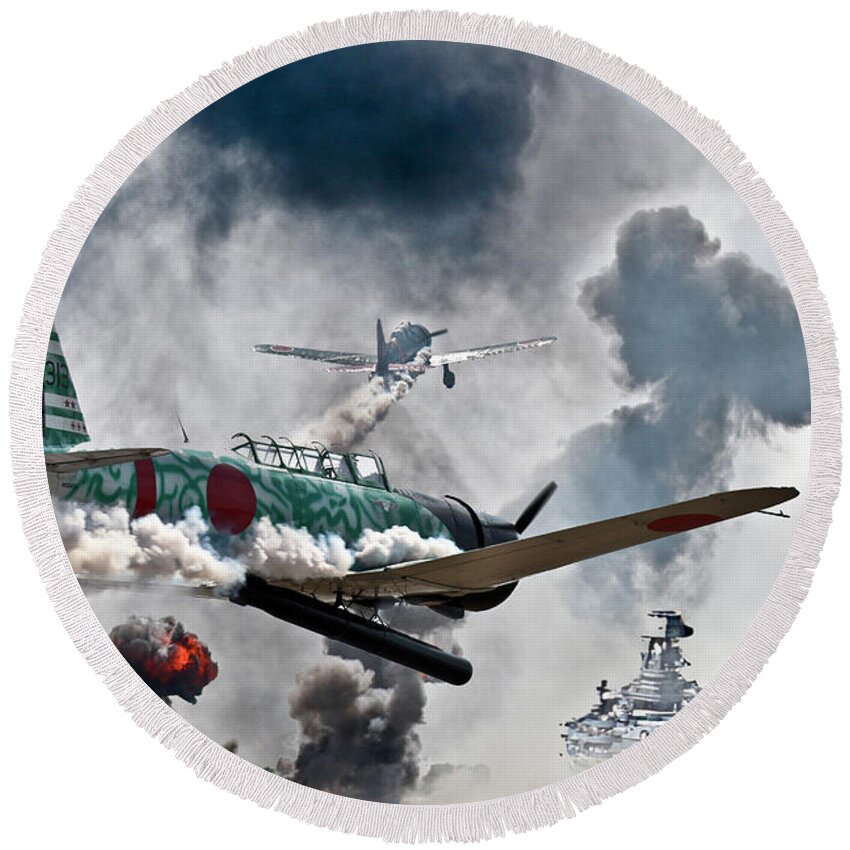 Aircraft Round Beach Towel featuring the photograph Ac20 by Tom Griffithe