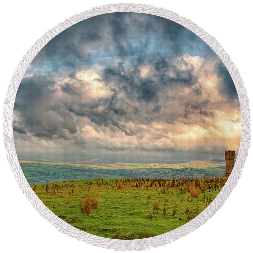 Cowling Round Beach Towel featuring the photograph After the rain by Mariusz Talarek