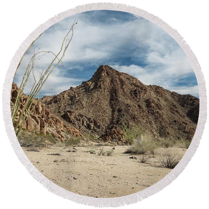 Joshua Tree National Park Round Beach Towel featuring the photograph Afternoon at Joshua Tree National Park by Greg Nyquist