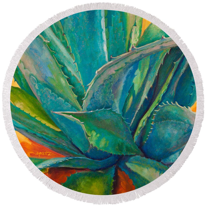 Agave Round Beach Towels