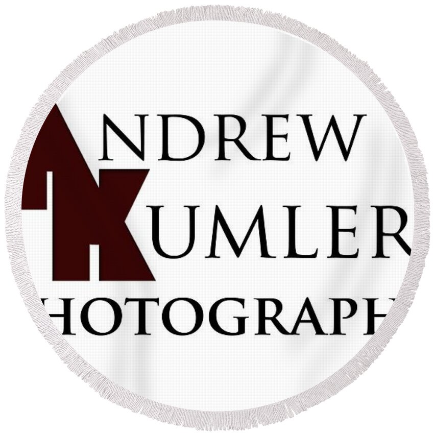  Round Beach Towel featuring the photograph AK Photo Logo by Andrew Kumler
