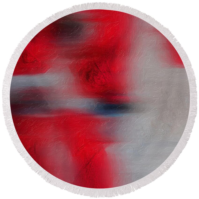 abstracts Plus Collection By Serge Averbukh Round Beach Towel featuring the digital art Alternate Realities - Timelines - The Net is Broken by Serge Averbukh