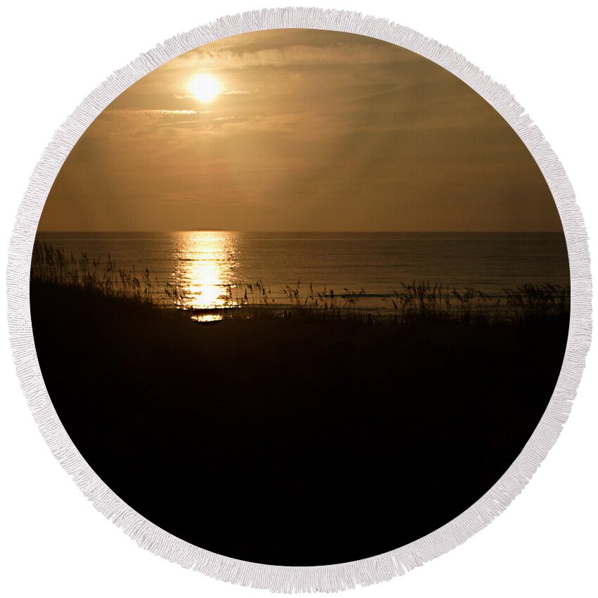 Color Round Beach Towel featuring the photograph Another Day Ends by Jean Macaluso