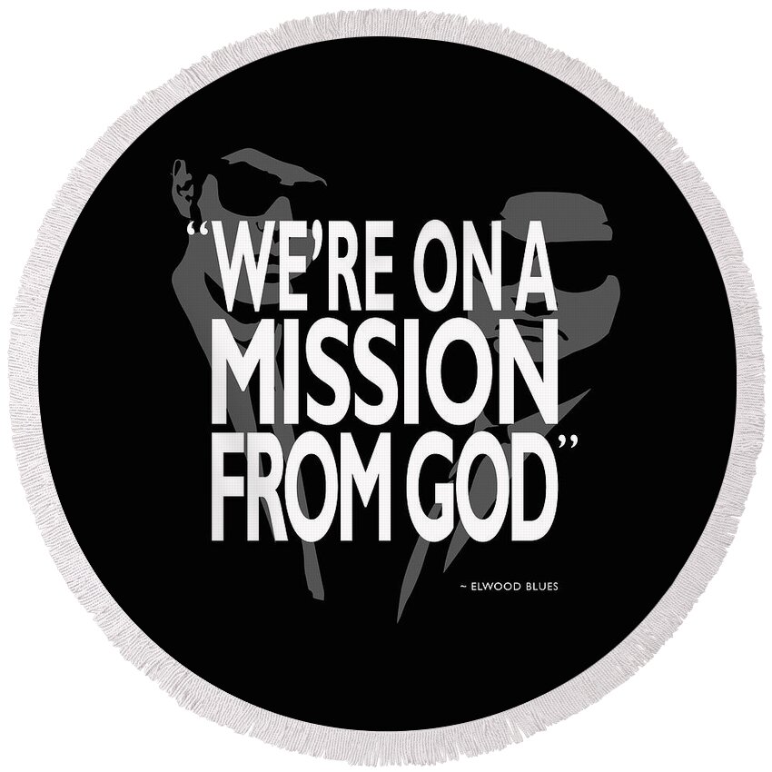 Rock And Roll Round Beach Towel featuring the photograph A Mission From God by Mark Rogan