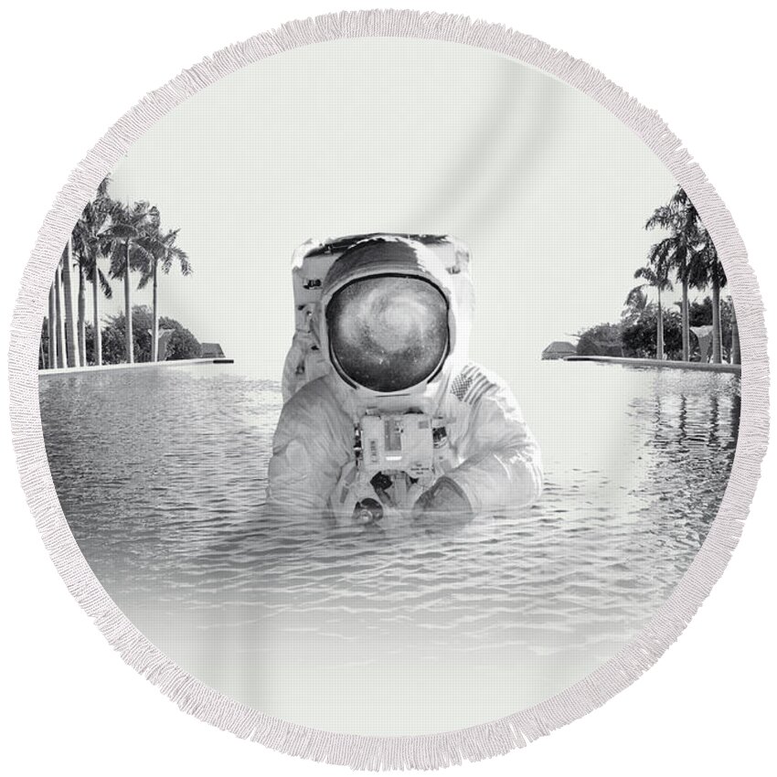 #faatoppicks Round Beach Towel featuring the photograph Astronaut by Fran Rodriguez