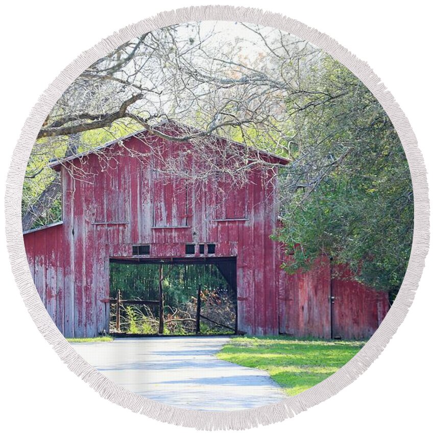 Barn Round Beach Towel featuring the photograph b11 by Jeff Downs
