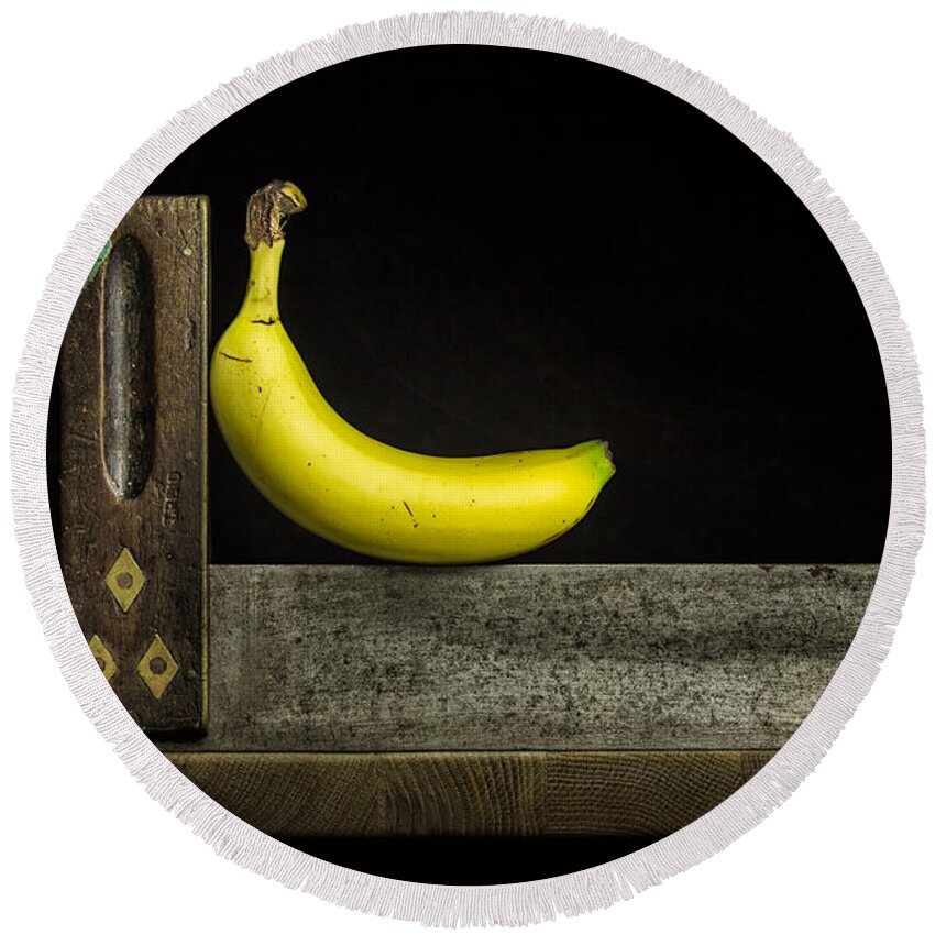 Banana Round Beach Towel featuring the photograph Bananas ain't square by Nigel R Bell