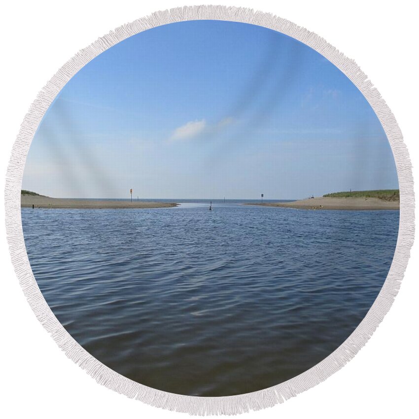Camperduin Round Beach Towel featuring the photograph Beach of Camperduin by Chani Demuijlder