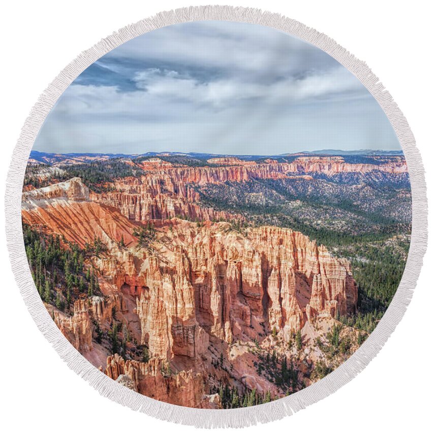 Landscape Round Beach Towel featuring the photograph Beauty of Bryce by John M Bailey