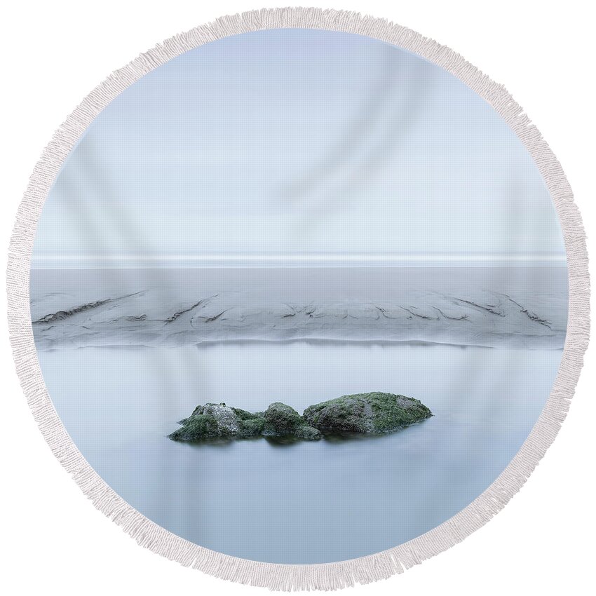 Being Round Beach Towel featuring the photograph Being Calm... by Masako Metz