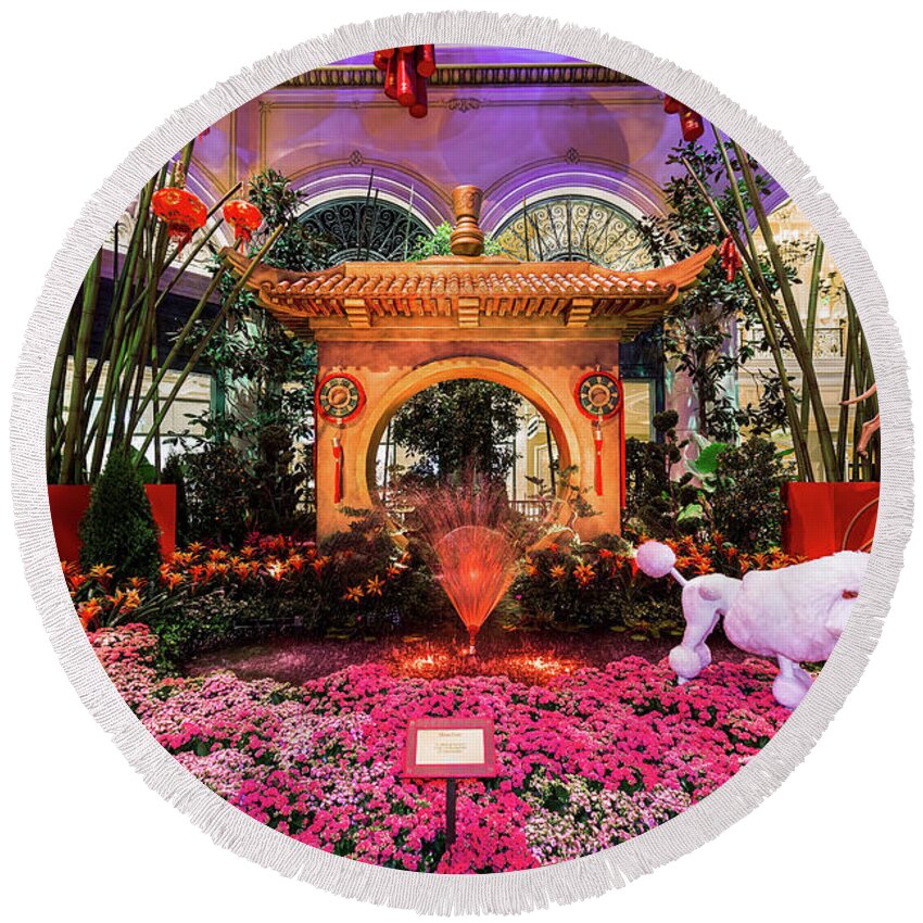 Bellagio Conservatory Chinese New Year of the Dog Moon Gate Canvas Print /  Canvas Art by Aloha Art - Pixels Merch
