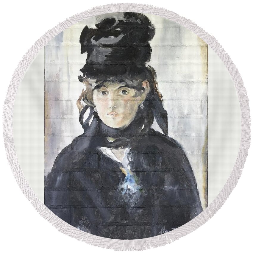 Paris Round Beach Towel featuring the painting Berthe Morisot by Stan Tenney