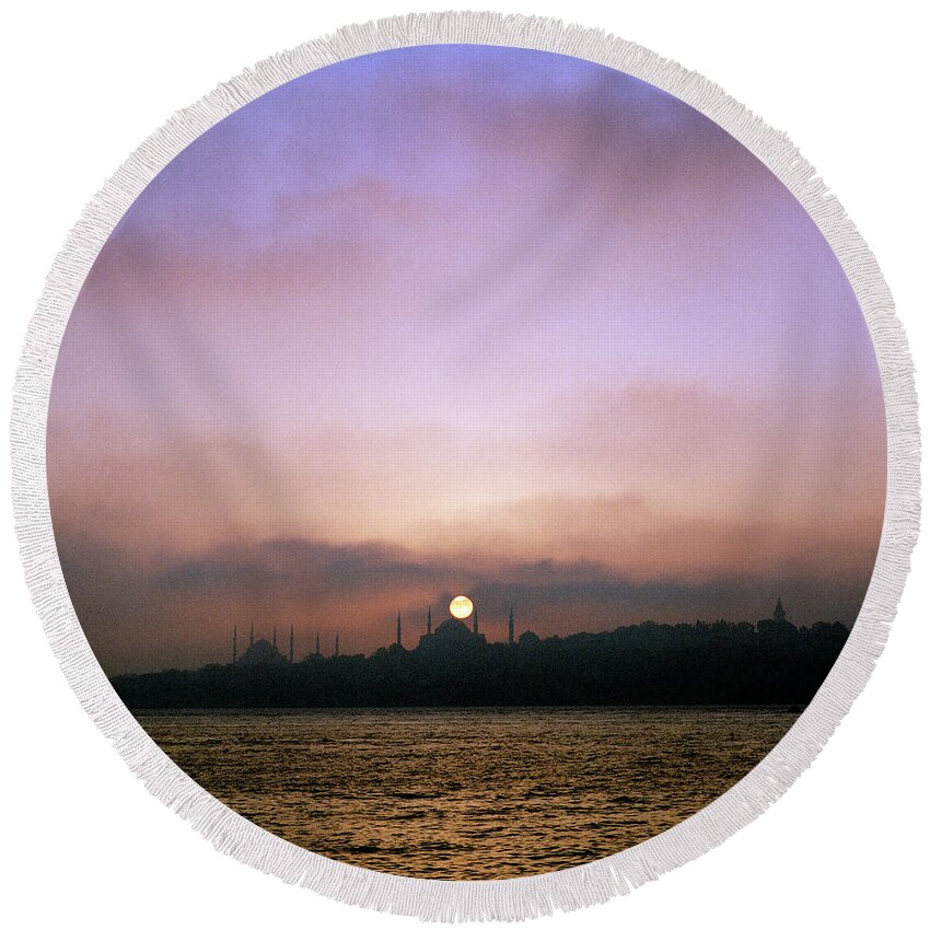 Sea Round Beach Towel featuring the photograph Bewitching Night by Shaun Higson